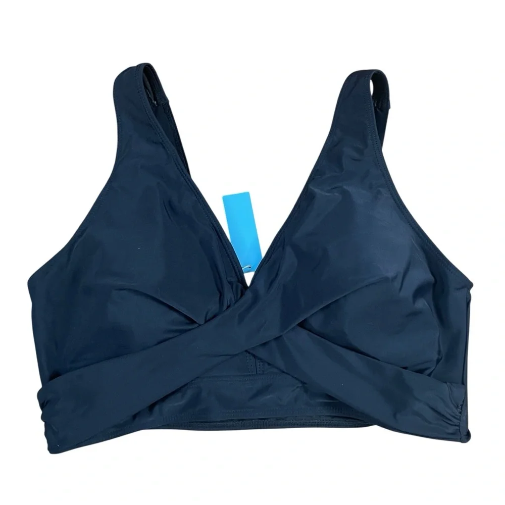 NWT Yonique Bikini Top Elegant‎ Criss Cross Design Adjustable XL